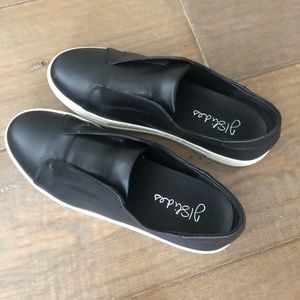 J/Slides Slip on leather platform sneakers